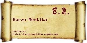 Burzu Montika névjegykártya